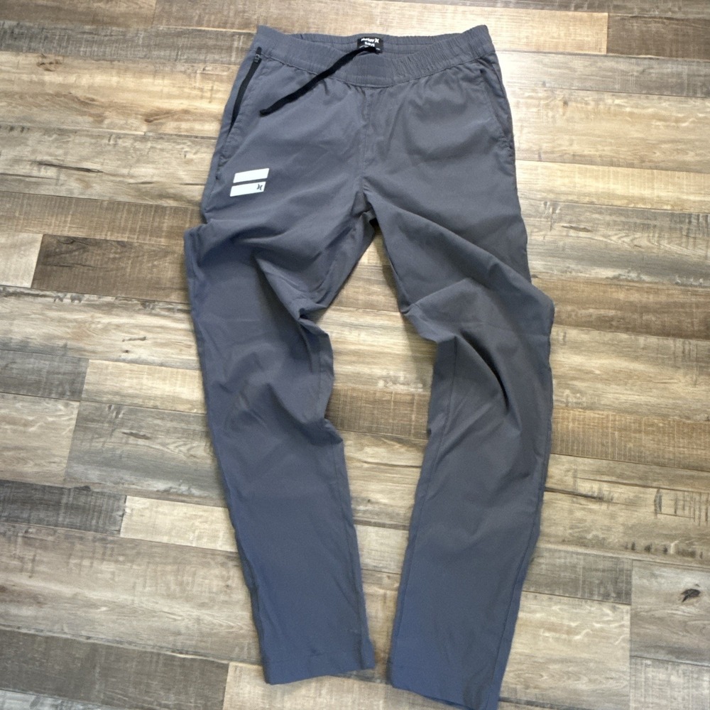 Hurley Exist Nylon Spandex Tapered Pants Charcoal Gray Sz S Gorpcore Gym Casual
